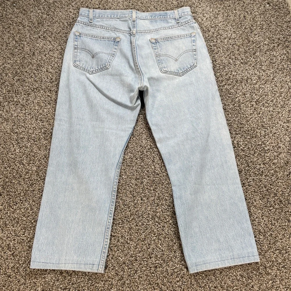 Vintage Levi's 505 Men's 34x25 Jeans USA Made 00s Straight Leg Light Wash